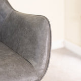 Dining room chair Gian Dimehouse Anthracite LxWxH 73x65x50 Faux leather Atmospheric photo detail