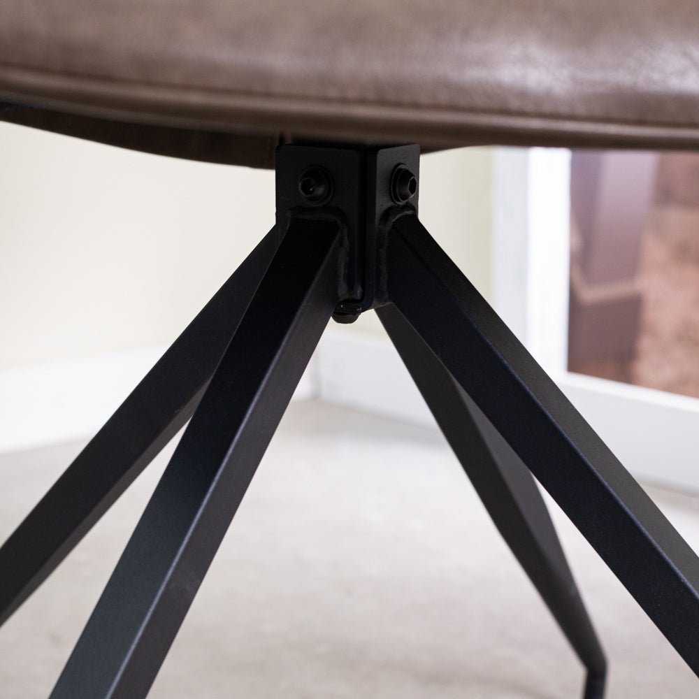 Dining room chair Gian Dimehouse Taupe LxWxH 73x65x50 Faux leather Atmospheric photo detail
