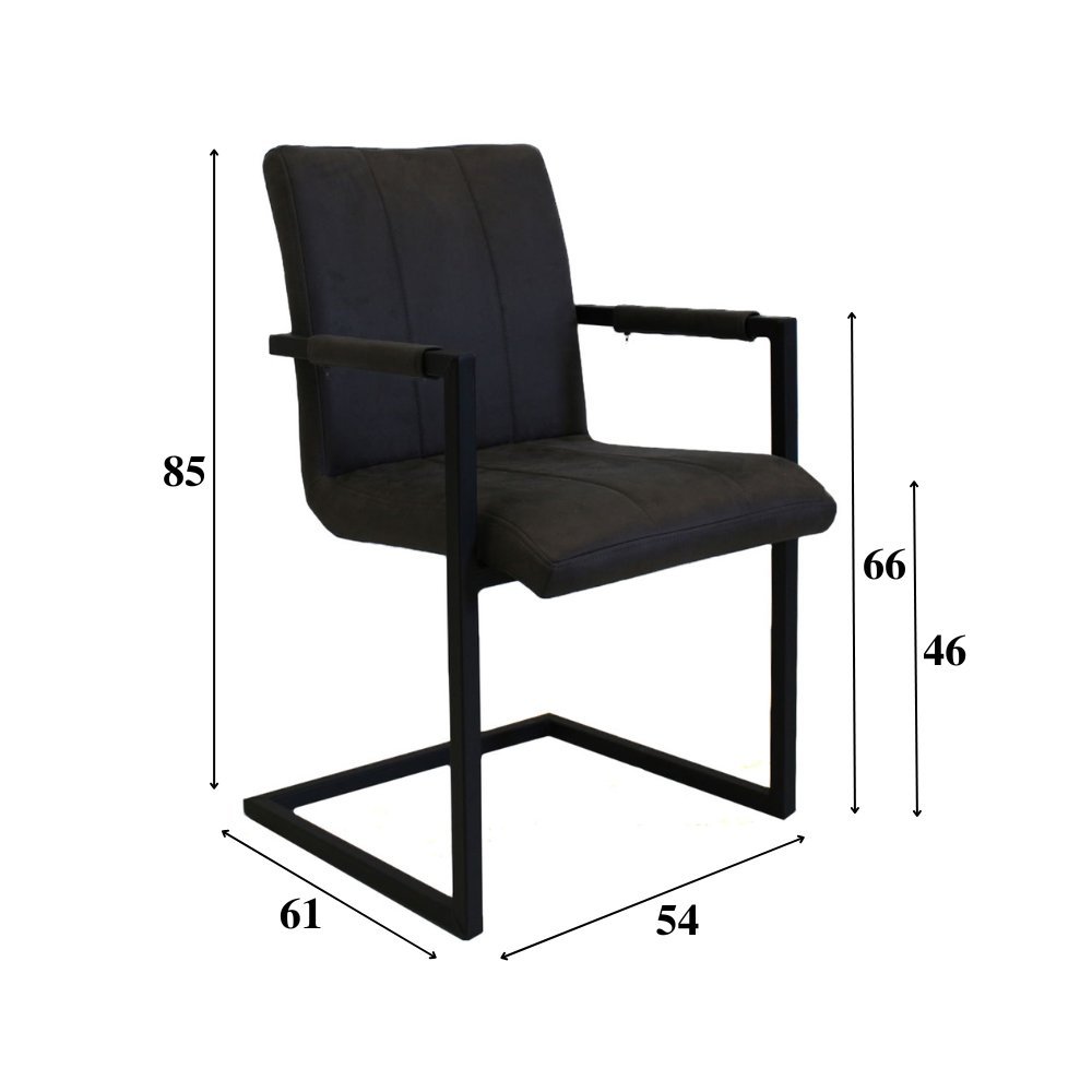 Dining room chair Jackson Dimehouse Anthracite LxWxH 71x58x54 Fabric White photo size indication