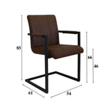 Dining room chair Jackson Dimehouse Brown LxWxH 71x58x54 Fabric White photo size indication