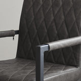 Dining room chair Ruben Dimehouse Anthracite LxWxH 71x59x58 Faux leather Atmospheric photo detail