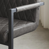 Dining room chair Ruben Dimehouse Anthracite LxWxH 71x59x58 Faux leather Atmospheric photo detail
