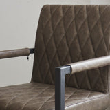 Dining room chair Ruben Dimehouse Taupe LxWxH 71x59x58 Faux leather Atmospheric photo detail