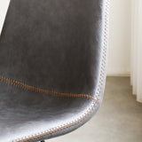 Dining room chair Viano Dimehouse Anthracite LxWxH 64x61x52 Faux leather Atmospheric photo detail