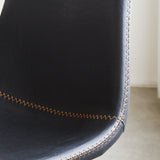 Dining room chair Viano Dimehouse Black LxWxH 64x61x52 Faux leather Detail photo front view