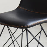 Dining room chair Viano Dimehouse Black LxWxH 64x61x52 Faux leather Atmospheric photo detail