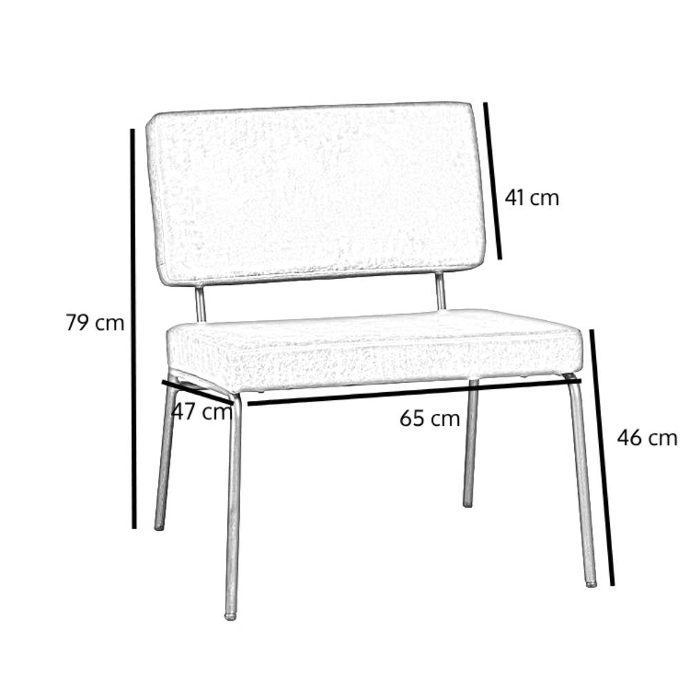 Industrial armchair Espen anthracite eco-leather - image 8