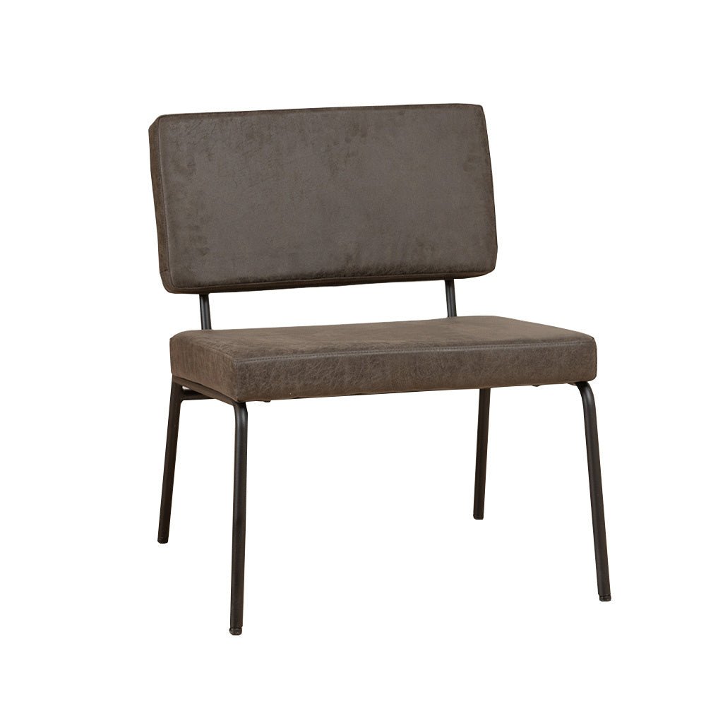 Industrial armchair Espen anthracite eco-leather - image 5