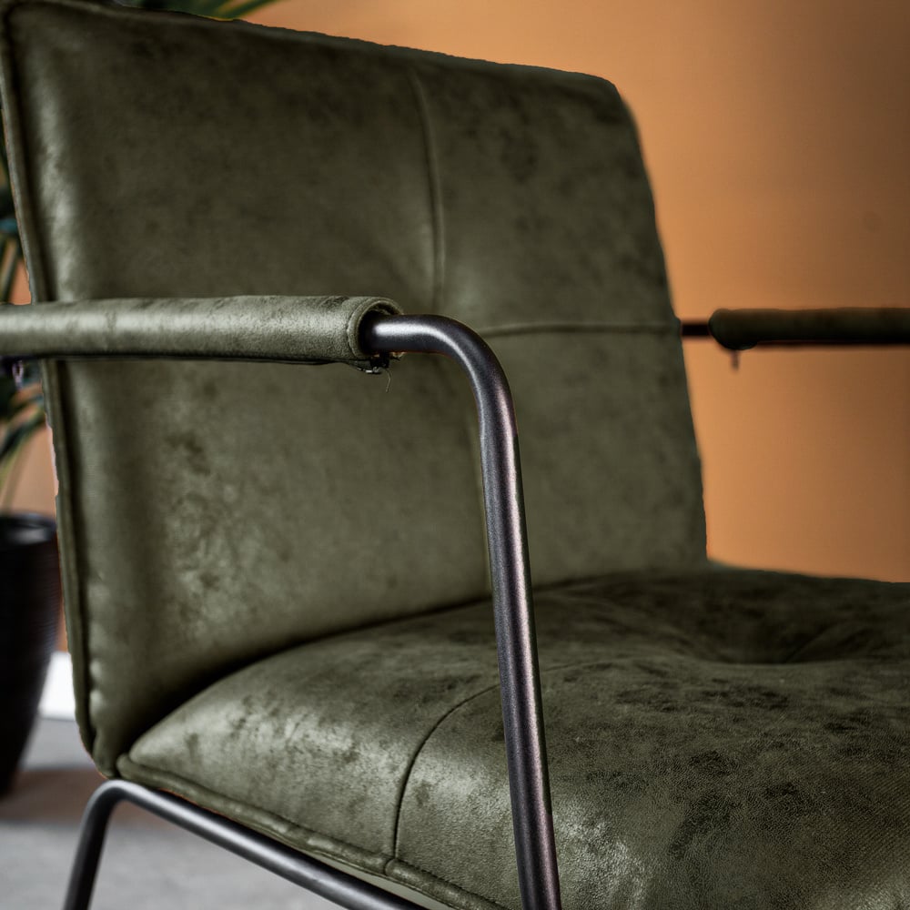 Hailey Ecoleather armchair Dimehouse Green LxWxH 66x64x37 Eco-leather Atmospheric photo detail