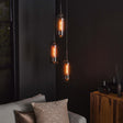 Hanging lamp Amy DH Interior Black LxWxH 81x63x24 Metal Atmospheric photo diagonal front view