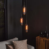 Hanging lamp Amy DH Interior Black LxWxH 81x63x24 Metal Atmospheric photo diagonal front view
