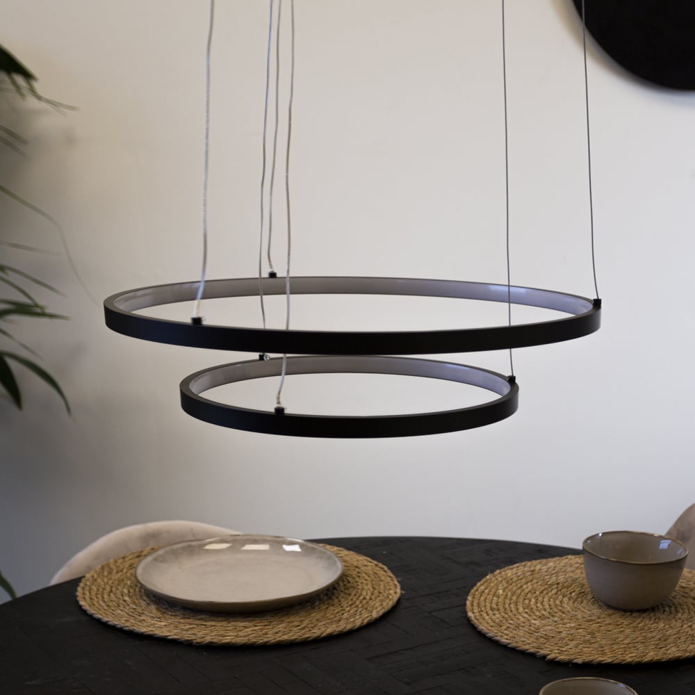 Hanging lamp Elaine Black Dimehouse Black LxWxH 56x56x12 Metal Atmospheric photo front view