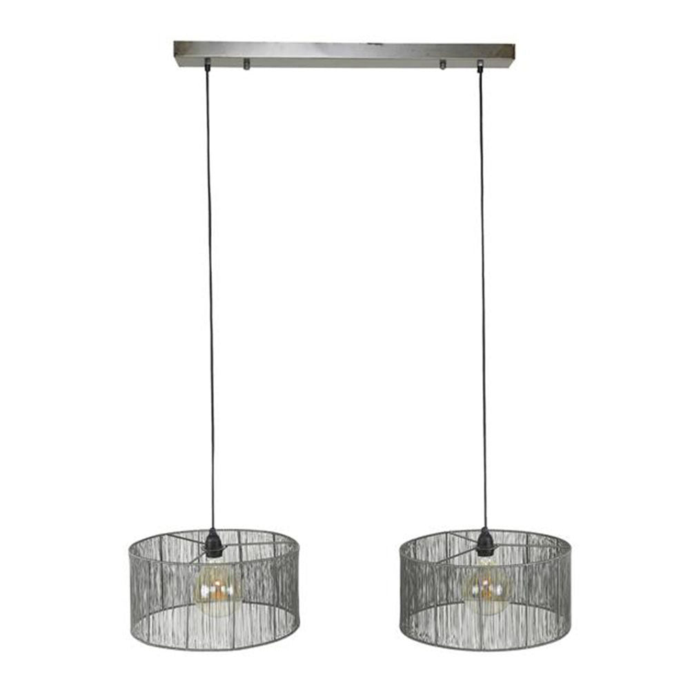 Hanging lamp Luis DH Interior Black LxWxH 90x45x28 Nickel White photo front view