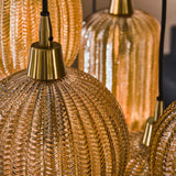 Hanging lamp Olaf DH Interior Amber color glass LxWxH 96x47x46 Amber color glass Atmospheric photo detail