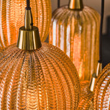 Hanging lamp Olaf DH Interior Amber color glass LxWxH 96x47x46 Amber color glass Atmospheric photo detail