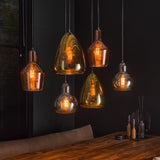 Hanging lamp Pam DH Interior Black LxWxH 115x48x32 Metal Atmospheric photo front view