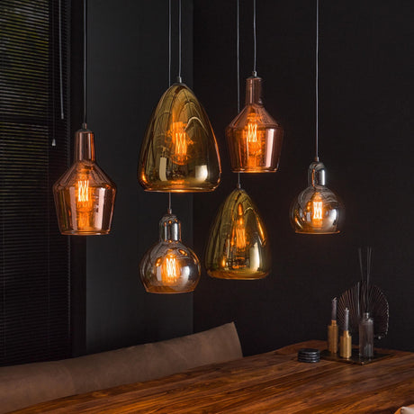 Hanging lamp Pam DH Interior Black LxWxH 115x48x32 Metal Atmospheric photo front view