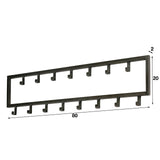 Coat rack Milano DH Interior Silver LxWxH 81x23x4 Silver White photo size indication