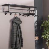 Coat rack Yme DH Interior Acacia LxWxH 103x37x30 Acacia wood Atmospheric photo diagonal front view