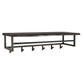 Coat rack Yme DH Interior Acacia LxWxH 103x37x30 Acacia wood White photo diagonal front view