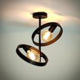 Ceiling lamp Otan DH Interior Charcoal LxWxH 48x28x9 Metal Atmospheric photo diagonal front view