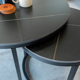 Coffee table Trevor Black Dimehouse Black LxWxH 80x80x13 Sintered stone Atmospheric photo detail