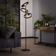 Floor lamp Otan DH Interior Charcoal LxWxH 57x38x26 Metal Atmospheric photo diagonal front view