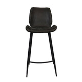 Industrial bar stool Barrel anthracite eco-leather 69 cm - image 6