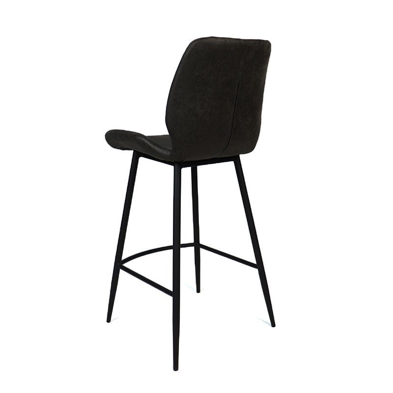 Industrial bar stool Barrel anthracite eco-leather 69 cm - image 7