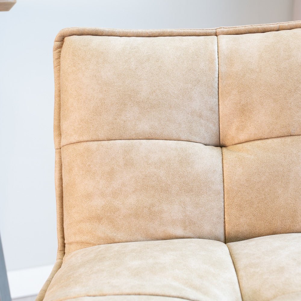 Bar stool Jelle Dimehouse Champagne LxWxH 63x56x49 Microfiber Atmospheric photo detail