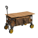 Trolley Collapsible handcart brown 90x50x55 cm Dimehouse Brown LxWxH 75x28x28 Aluminum White photo diagonal front view