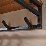 Coat rack Henry DH Interior Acacia LxWxH 106x42x22 Acacia wood Atmospheric photo detail