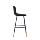 Velvet bar stool Mikky black 65-78 cm, 46 cm wide