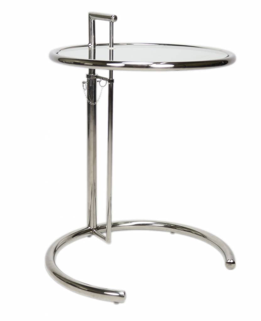 Side table Taffy Dimehouse Silver LxWxH 60x60x50 Glass White photo front view