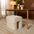 Modular stool Seth chenille off white Recycled polyester