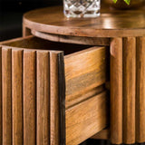 Bedside table Hans DH Interior Mango LxWxH 45x45x30 Mango wood Atmospheric photo detail