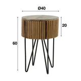Bedside table Hans DH Interior Mango LxWxH 45x45x30 Mango wood White photo size indication
