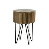 Bedside table Hans DH Interior Mango LxWxH 45x45x30 Mango wood White photo diagonal front view