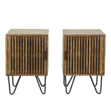 Bedside table Tory DH Interior Mango LxWxH 65x45x35 Mango wood White photo front view