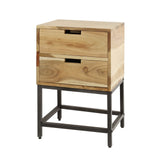 Bedside table Lou DH Interior Acacia LxWxH 46x40x36 Acacia wood White photo front view