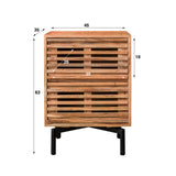 Bedside table Monja DH Interior Acacia LxWxH 70x53x43 Acacia wood White photo size indication