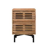 Bedside table Monja DH Interior Acacia LxWxH 70x53x43 Acacia wood White photo front view