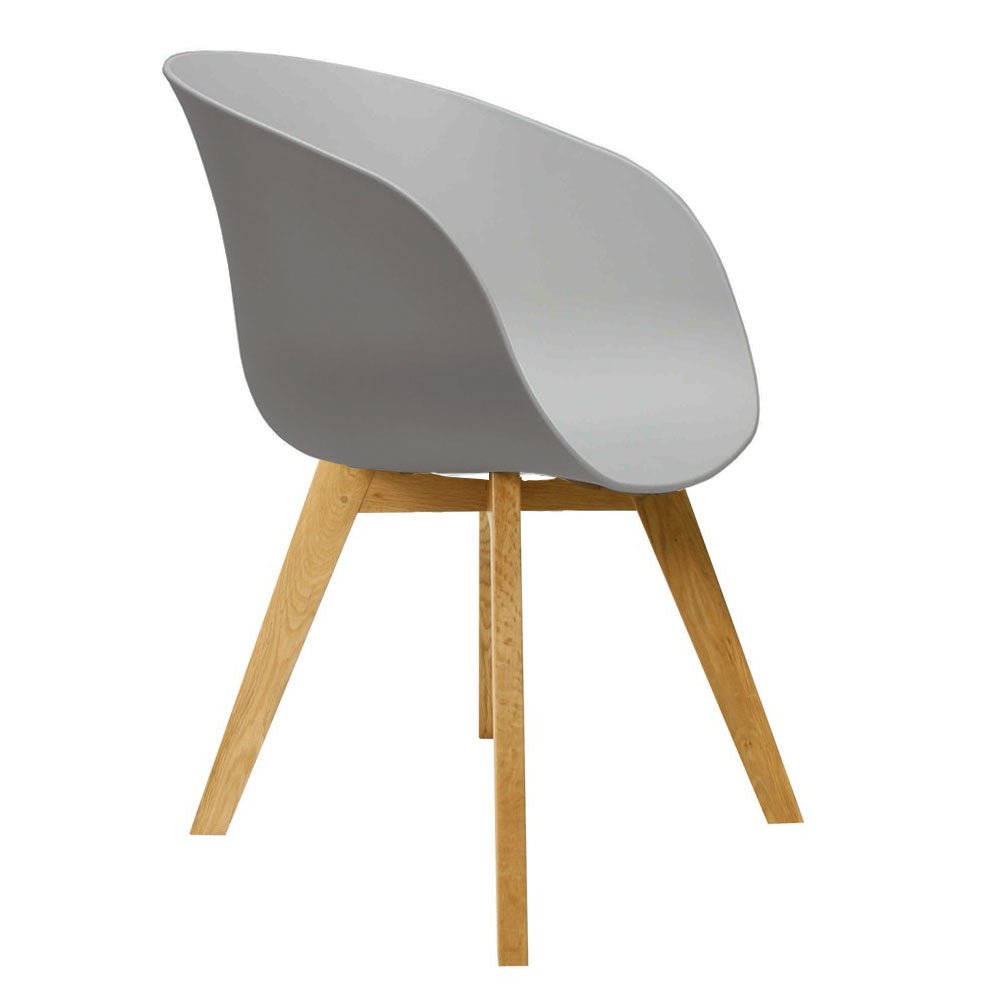 Herning dining room chair Dimehouse Gray LxWxH 68x60x51 Plastic White photo diagonal front view