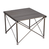 Camping table Foldable aluminum 72x65x51 cm Dimehouse Black LxWxH 81x18x18 Aluminum White photo diagonal front view