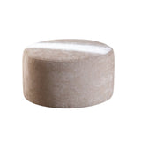 Poef Blair rond chenille beige ø70 cm
