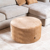Poef Elle rond chenille peach ø70 cm perzik