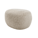 Poef Fenna taupe leopard Velvet