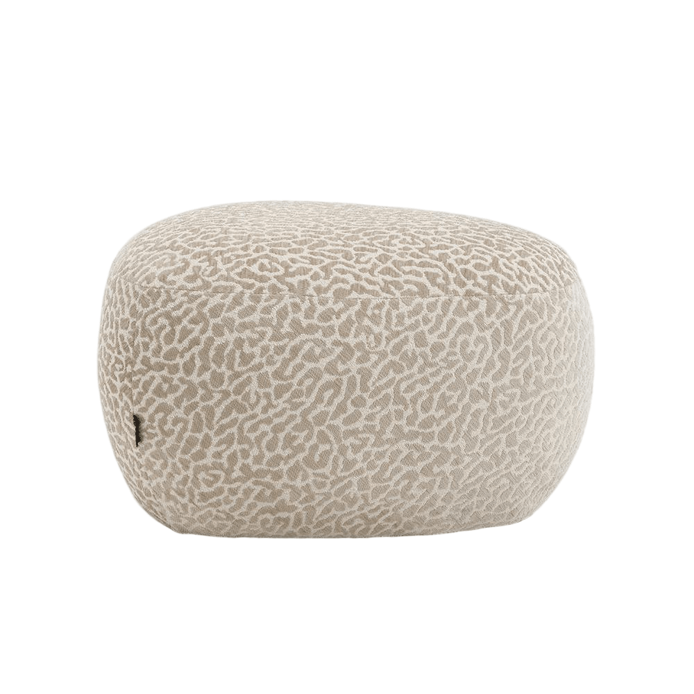 Poef Fenna taupe leopard Velvet