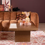 Salontafel Java 70x70 cm rustiek eiken Walnootlook Eikenfineer