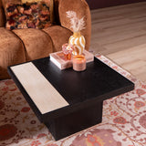 Salontafel Java 70x70 cm zwart eiken Eikenfineer